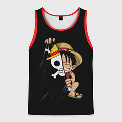 Мужская майка без рукавов ONE PIECE ЛУФФИ ЧЕРЕП СИМВОЛ
