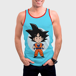 Майка-безрукавка мужская Sweet Goku, цвет: 3D-красный — фото 2