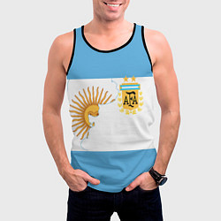 Майка-безрукавка мужская Сборная Аргентины, цвет: 3D-черный — фото 2
