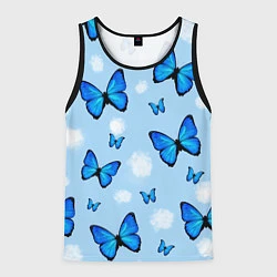 Майка-безрукавка мужская Бабочки Моргенштерна, цвет: 3D-черный