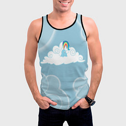 Майка-безрукавка мужская Rainbow in cloud, цвет: 3D-черный — фото 2