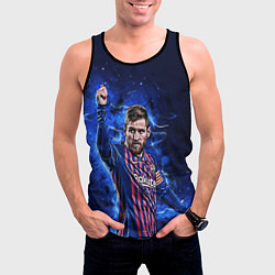 Майка-безрукавка мужская Lionel Messi Barcelona 10, цвет: 3D-черный — фото 2