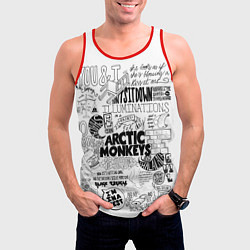 Майка-безрукавка мужская Arctic Monkeys, цвет: 3D-красный — фото 2