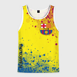Майка-безрукавка мужская Barcelona Барселона, цвет: 3D-белый