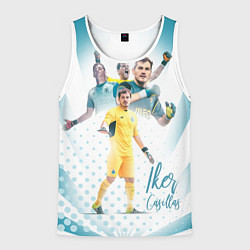 Майка-безрукавка мужская Iker Casillas, цвет: 3D-белый