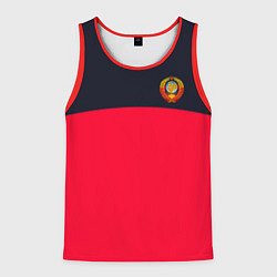 Майка-безрукавка мужская СТИЛЬ СССР ДИЗАЙН СПИНЫ, цвет: 3D-красный