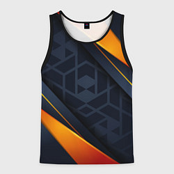 Майка-безрукавка мужская BLACK ORANGE, цвет: 3D-черный