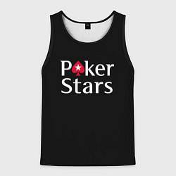 Майка-безрукавка мужская Poker Stars, цвет: 3D-черный