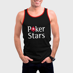 Майка-безрукавка мужская Poker Stars, цвет: 3D-красный — фото 2