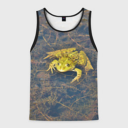 Майка-безрукавка мужская Лягушка, цвет: 3D-черный
