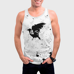 Майка-безрукавка мужская Лозунг Карасуно ворон Haikyu!!, цвет: 3D-белый — фото 2