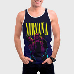 Майка-безрукавка мужская Nirvana Neon, цвет: 3D-белый — фото 2