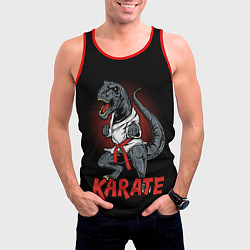 Майка-безрукавка мужская KARATE T-REX, цвет: 3D-красный — фото 2