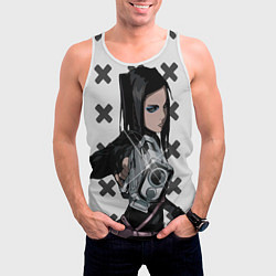 Майка-безрукавка мужская Риэл Мэйер из Эрго Прокси, цвет: 3D-белый — фото 2