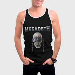 Майка-безрукавка мужская Megadeth, цвет: 3D-белый — фото 2