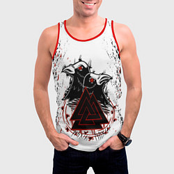 Майка-безрукавка мужская VALKNUT RUNES Z, цвет: 3D-красный — фото 2