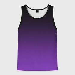 Майка-безрукавка мужская Ночной градиент Фиолетовый, цвет: 3D-черный