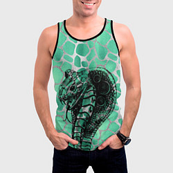 Майка-безрукавка мужская Кобра Змеиный стиль, цвет: 3D-черный — фото 2