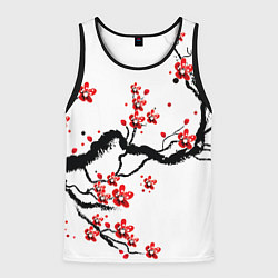 Мужская майка без рукавов САКУРА ЦВЕТЁТ И БЛАГАУХАЕТ