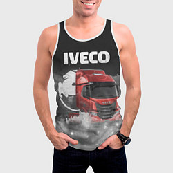 Майка-безрукавка мужская Iveco truck, цвет: 3D-белый — фото 2