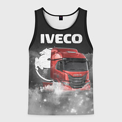 Майка-безрукавка мужская Iveco truck, цвет: 3D-черный