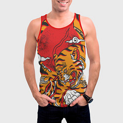 Майка-безрукавка мужская Год тигра, цвет: 3D-красный — фото 2