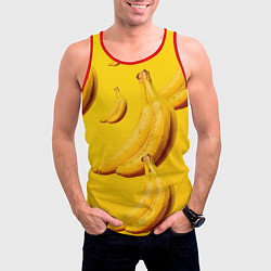 Майка-безрукавка мужская Банановый рай, цвет: 3D-красный — фото 2