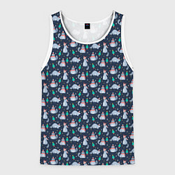 Майка-безрукавка мужская НОВОГОДНИЙ ЕНОТ COON Z, цвет: 3D-белый