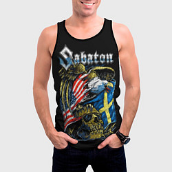 Майка-безрукавка мужская Sabaton, цвет: 3D-черный — фото 2