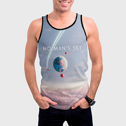 Майка-безрукавка мужская No mans sky, цвет: 3D-черный — фото 2