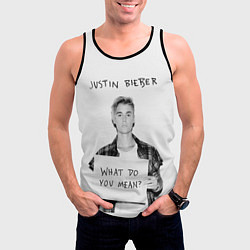Майка-безрукавка мужская JUSTIN BIEBER, цвет: 3D-черный — фото 2