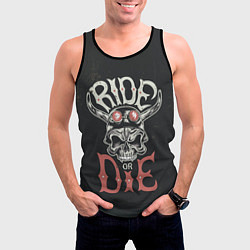 Майка-безрукавка мужская Ride or die, цвет: 3D-черный — фото 2