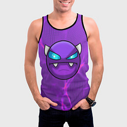 Майка-безрукавка мужская Geometry Dash, цвет: 3D-черный — фото 2