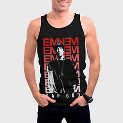 Майка-безрукавка мужская Рэп бог, цвет: 3D-черный — фото 2