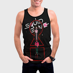 Майка-безрукавка мужская Squid Game, цвет: 3D-черный — фото 2