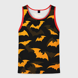 Мужская майка без рукавов ЛЕТУЧИЕ МЫШИ НОЧЬ ХЕЛЛОУИН HALLOWEEN NIGHT BATS