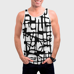 Майка-безрукавка мужская Черно-Белый мотив Cantabrigiensia, подходящий для, цвет: 3D-белый — фото 2