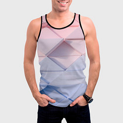 Майка-безрукавка мужская Треугольники для тебя, цвет: 3D-черный — фото 2