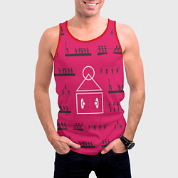 Майка-безрукавка мужская Игры на стене, цвет: 3D-красный — фото 2