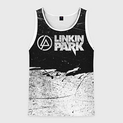 Майка-безрукавка мужская Линкин Парк Лого Рок ЧБ Linkin Park Rock, цвет: 3D-белый