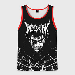 Майка-безрукавка мужская БЕРСЕРК ЯРОСТНОЕ ЛИЦО ГАТСА НА СПИНЕ КЛЕЙМО, цвет: 3D-красный