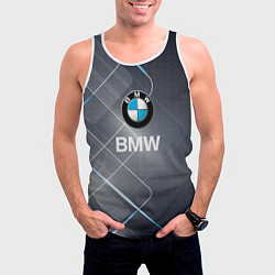Майка-безрукавка мужская BMW Logo, цвет: 3D-белый — фото 2