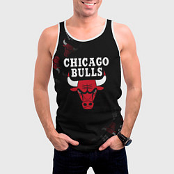 Майка-безрукавка мужская ЧИКАГО БУЛЛС БЫКИ CHICAGO BULLS, цвет: 3D-белый — фото 2