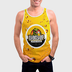 Майка-безрукавка мужская Пивозавр 3d hd, цвет: 3D-белый — фото 2