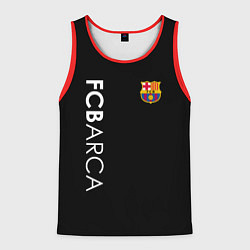 Майка-безрукавка мужская FC BARCA BLACK STYLE, цвет: 3D-красный