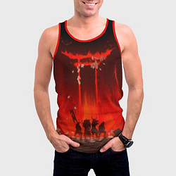 Майка-безрукавка мужская GHOST OF TSUSHIMA САМУРИ В ОГНЕ, цвет: 3D-красный — фото 2