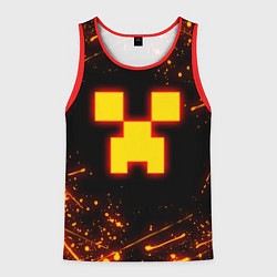 Мужская майка без рукавов ОГНЕННЫЙ КРИПЕР, МАЙНКРАФТ