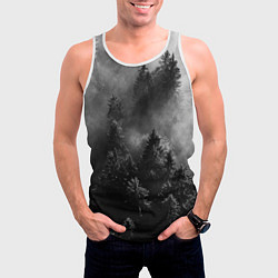 Майка-безрукавка мужская МРАЧНЫЙ ЛЕС FOREST, цвет: 3D-белый — фото 2