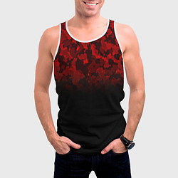 Майка-безрукавка мужская BLACK RED CAMO RED MILLITARY, цвет: 3D-белый — фото 2