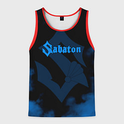 Майка-безрукавка мужская Sabaton синий дым, цвет: 3D-красный